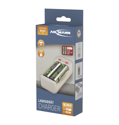 Ladeger&auml;t Basic II inkl. 2 x AA 1300mAh Akku 1001-0119-01