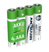 1x4 Ansmann NiMH Akku Micro AAA Typ 850 800 mAh maxE
