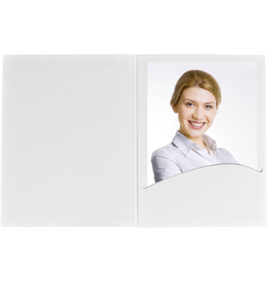 1x100 Daiber Portraitmappen Profi-Line 10x15cm wei&szlig;matt