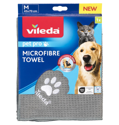 Pet Pro Microfaser Handtuch grau M