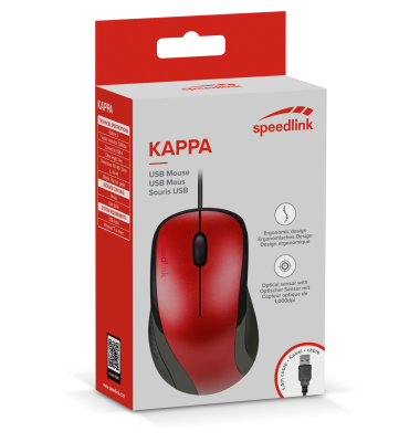 KAPPA Mouse - USB, red