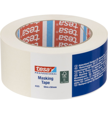 Kreppband 50m x 50mm Stand.Pro f&uuml;r wei&szlig; 04325