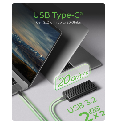 IB-1917M-C32a NVMe M.2 SSD zu Type-C