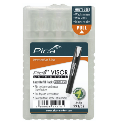 Pica VISOR permanent Ersatzminen -Sets, weiss