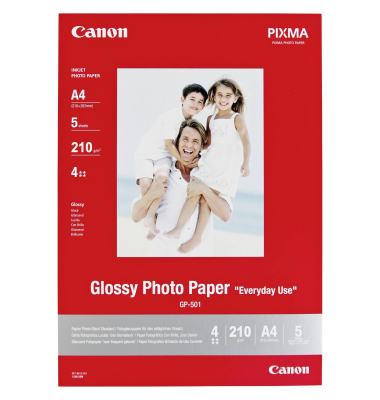 GP-501 A 4, glossy 210 g, 5 Blatt