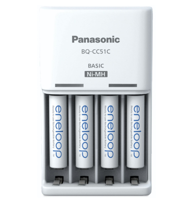 Panasonic Eneloop Basic Charger BQ-CC51 inkl. 4xAAA K-KJ51MCD04E