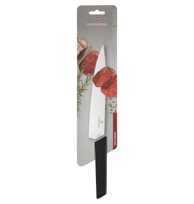 Swiss Modern Tranchiermesser Schwarz 22 cm