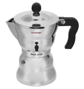 Espressokocher AAM33/6, silber/schwarz