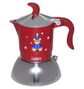 Espressokocher 0006651, rot/silber
