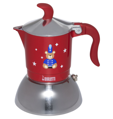 Espressokocher 0006651, rot/silber