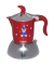 Espressokocher 0006651, rot/silber