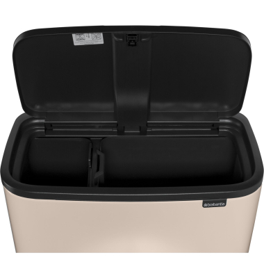 M&uuml;lleimer Bo Touch Bin 11 + 23 L Soft Beige