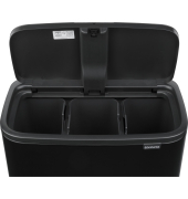 M&uuml;lleimer Bo Touch Bin schwarz matt, 3 x 11 L