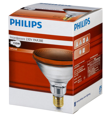 Infrarotlampe PAR38 IR 150W E27 230V Red