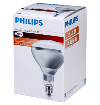 Infrarotlampe BR125 IR 150W E27 230-250V CL