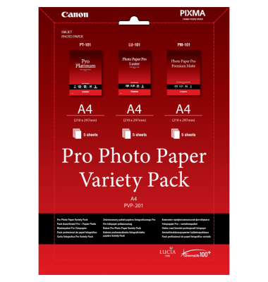 PVP-201 Pro Photo Paper Variety Pack A 4 3x5 Blatt