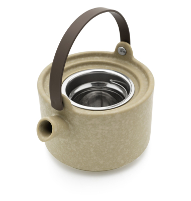 Tea-for-one Umea beige Akazienholzdeckel 142024