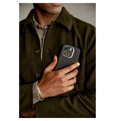 Leather Backcover iPhone 16 Pro Max Black