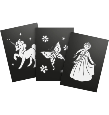 Leuchtendes Wandbild 3er-Set Prinzessin