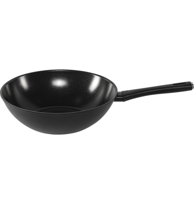 Madura Plus Wok 28 cm schwarz, Aluminium