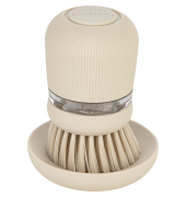 Sp&uuml;lb&uuml;rste mit Seifenspender Soft Beige