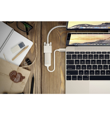 Type-C zu VGA Adapter silver