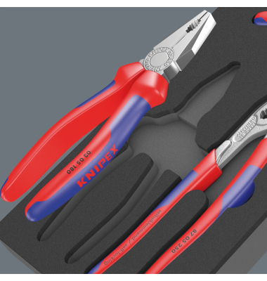 9780 KNIPEX Zangen Set 1 Schaumstoffeinlage