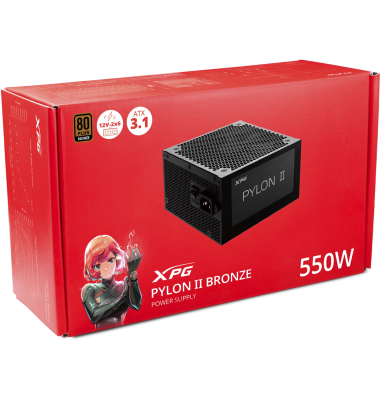 XPG Pylon II PSU 550W 80 PLUS Bronze schwarz
