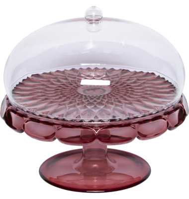 VANITY Kuchenplatte mit Fu&szlig; und Haube Mauve
