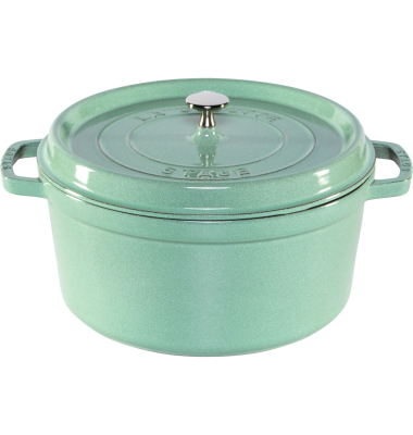 La Cocotte 28cm rund, salbei, Gusseisen
