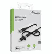 BOOST Charge Univ. Kabel 1,2m Lightn.MicroUSB-C - USB-A