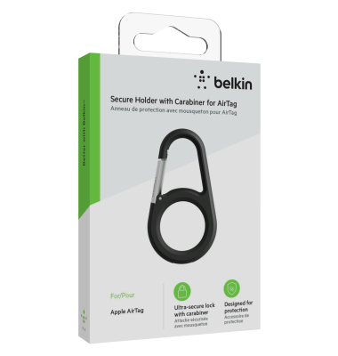 Secure Holder Karabiner Apple AirTag, schwarz MSC008btBK