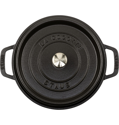 La Cocotte 20cm rund, schwarz, Gusseisen