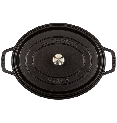 La Cocotte 31cm oval, schwarz, Gusseisen