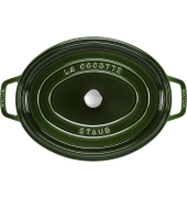 La Cocotte 33cm oval, Basilikum-gr&uuml;n, Gusseisen