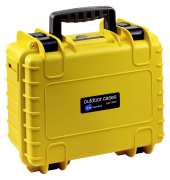 B&W Outdoor Case Type 3000 gelb mit Facheinteilung