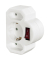 Multistecker, 3-fach mit Schalter Wei&szlig;