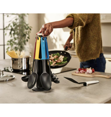 Elevate 6-teiliges Utensilien-Set mit Drehst&auml;nder