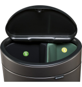 M&uuml;lleimer Touch Bin New,recycle, 23+10 L Platinum