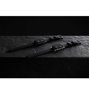 Rugged Strap Black Connectoor Silver 42444549mm