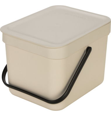 Sort & Go Abfallbeh&auml;l. Soft Beige 6 L