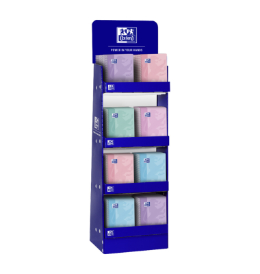 Bodendisplay Touch Pastell, farblich sortiert