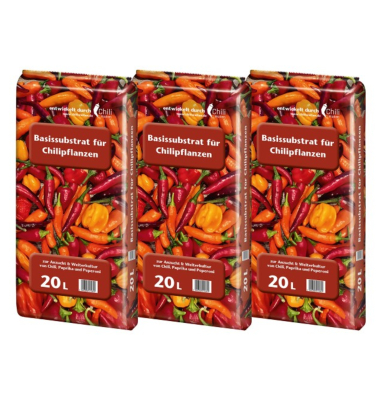 Basissubstrat Chilipflanzen 3x20l
