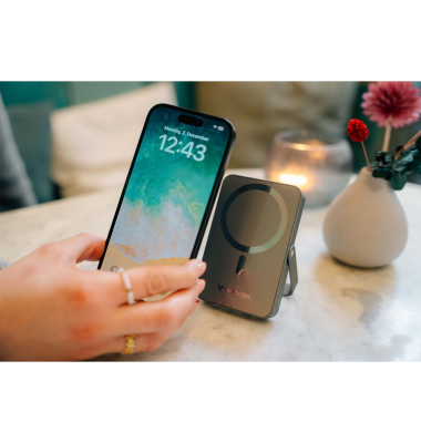 Power Bank mit Standfu&szlig; mag.wireless 10000mA grau 32268