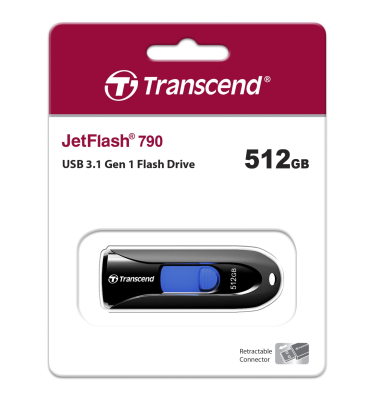 JetFlash 790 512GB USB 3.1 Gen 1 Black