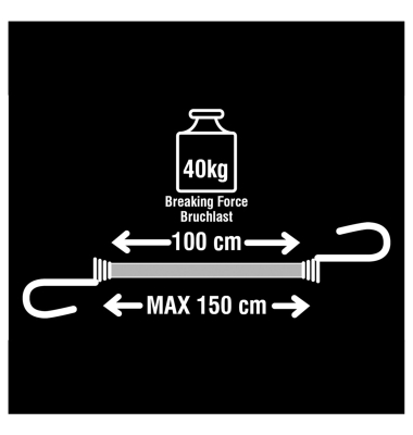 2x1 Master Lock Gummispannseil Doppelhaken 3022EURDAT