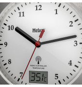  Wanduhr 41124, silber/wei&szlig;