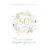 Goldhochzeitskarte