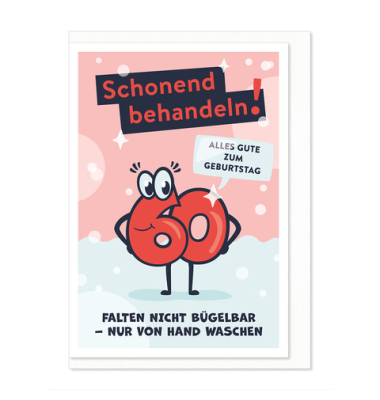 Humorkarte Geburtstag Zahl 60