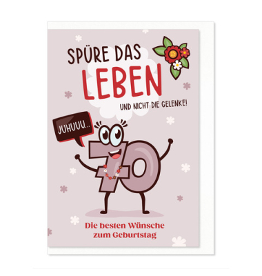 Humorkarte Geburtstag Zahl 70